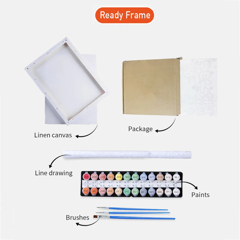 kit peinture acrylique clown drôle à numéros pour enfants décoration artisanale
