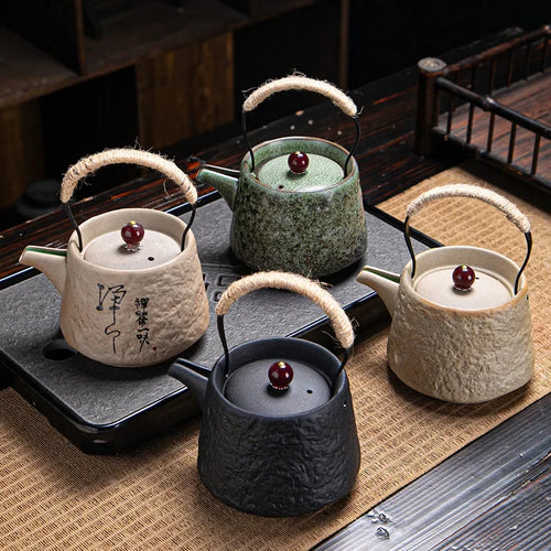 théière porcelaine style japonais rétro kung fu artisanale