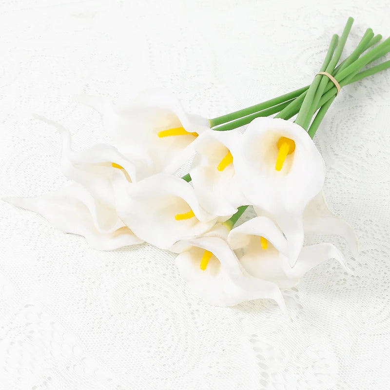 lot de fleurs artificielles lys calla pour mariage et décoration florale - vue 12 sur 23