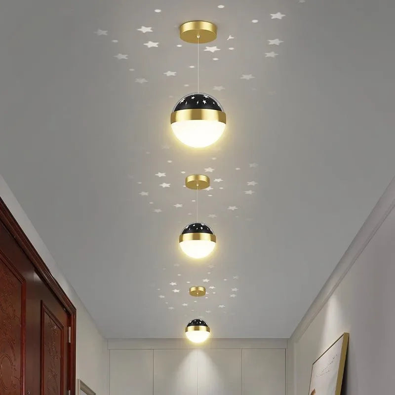 lustre moderne projection ciel étoilé éclairage intérieur décoratif - vue 5 sur 7