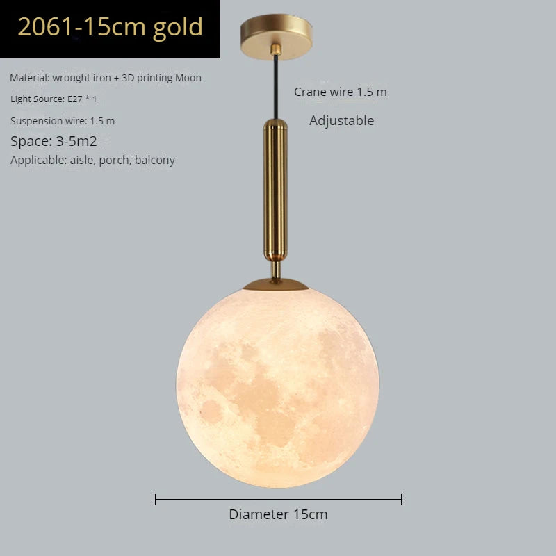 suspension design moderne en forme de lune - vue 3 sur 19