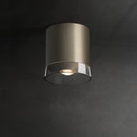 Spot LED en métal cylindrique Nickel