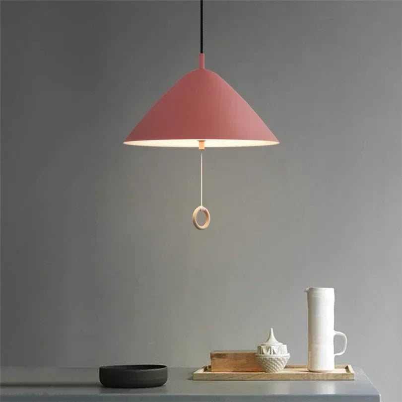 Denmark Designer Pendant Lamp Macaron Suspension Dinning Room Bedroom Ceiling Hanging Pull Switch Light Fixtures - vue 2 sur 10
