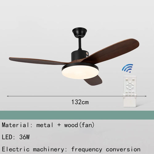 ventilateur de plafond moderne avec lumière télécommande et led modifiable - vue 13 sur 12