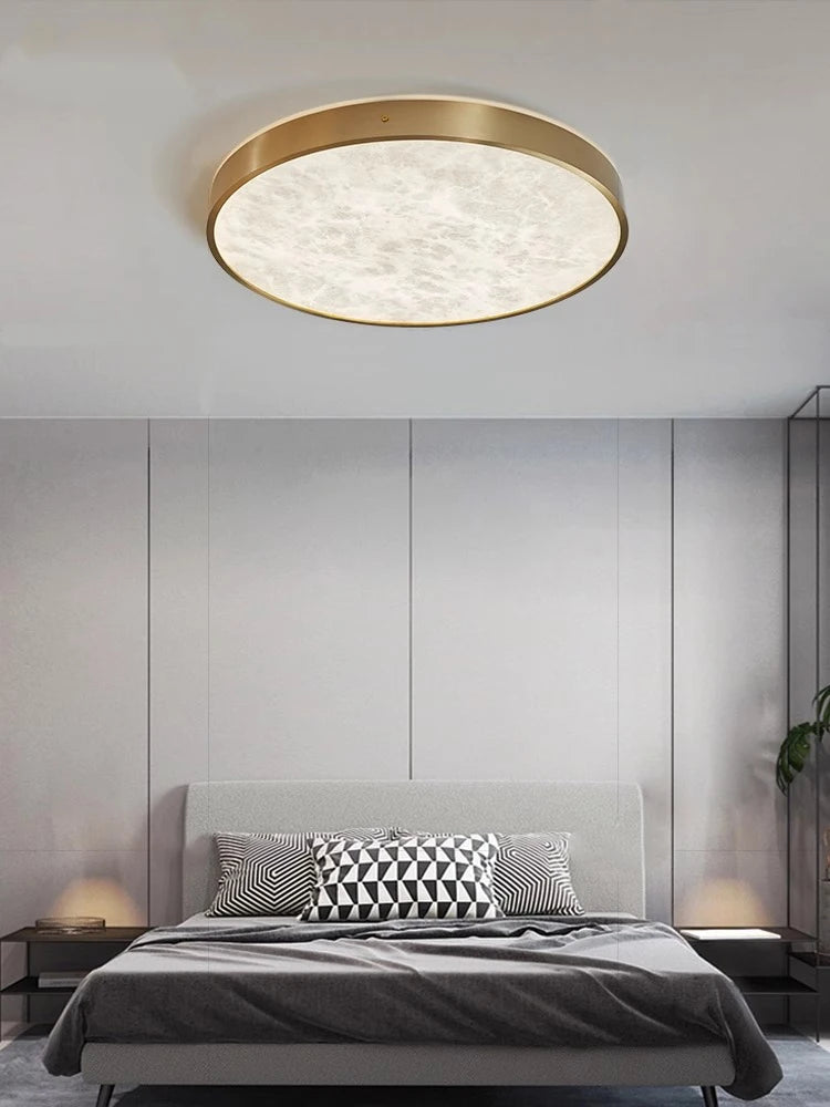 plafonnier en marbre espagnol design moderne et luxueux à led - vue 3 sur 12