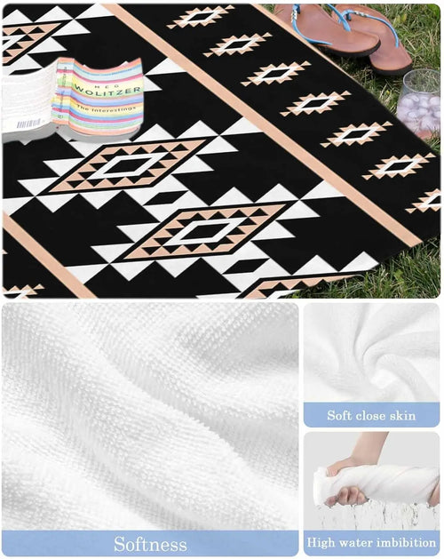 serviette de plage motifs azteques douce absorbante legere - vue 7 sur 6