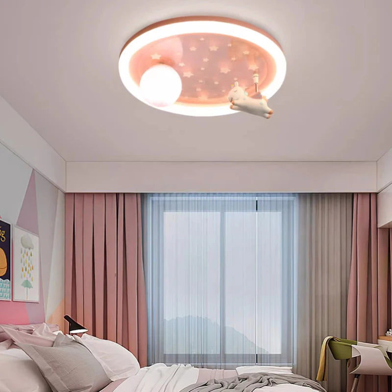 plafonnier mignon pour chambre enfant licorne astronaute décoratif - vue 5 sur 9