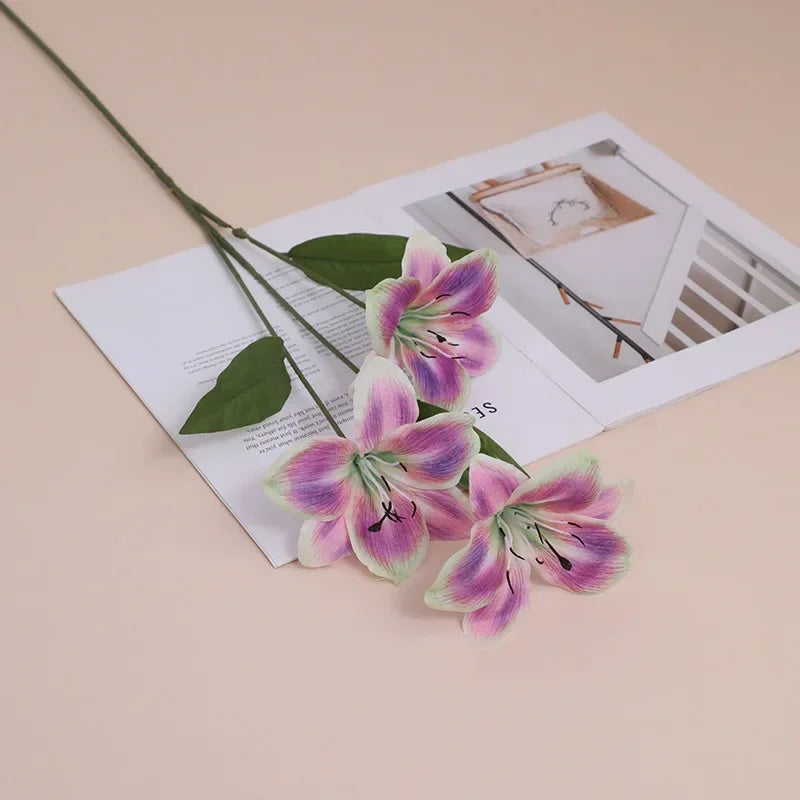 fleurs en soie lys décoratif pour intérieur et extérieur - vue 8 sur 15