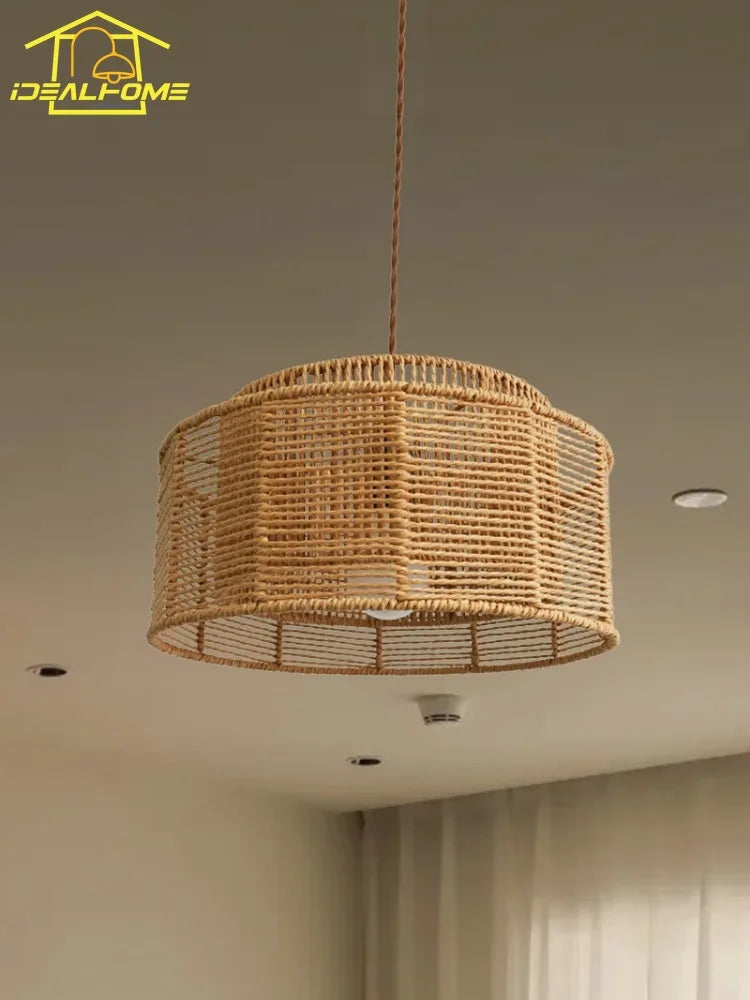 suspension en corde de chanvre style wabi-sabi pour intérieur élégant - vue 4 sur 8