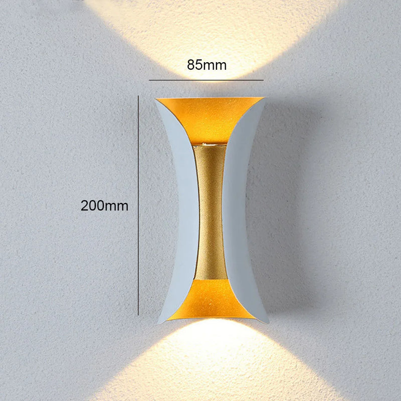 applique murale led moderne en aluminium étanche pour décoration extérieure