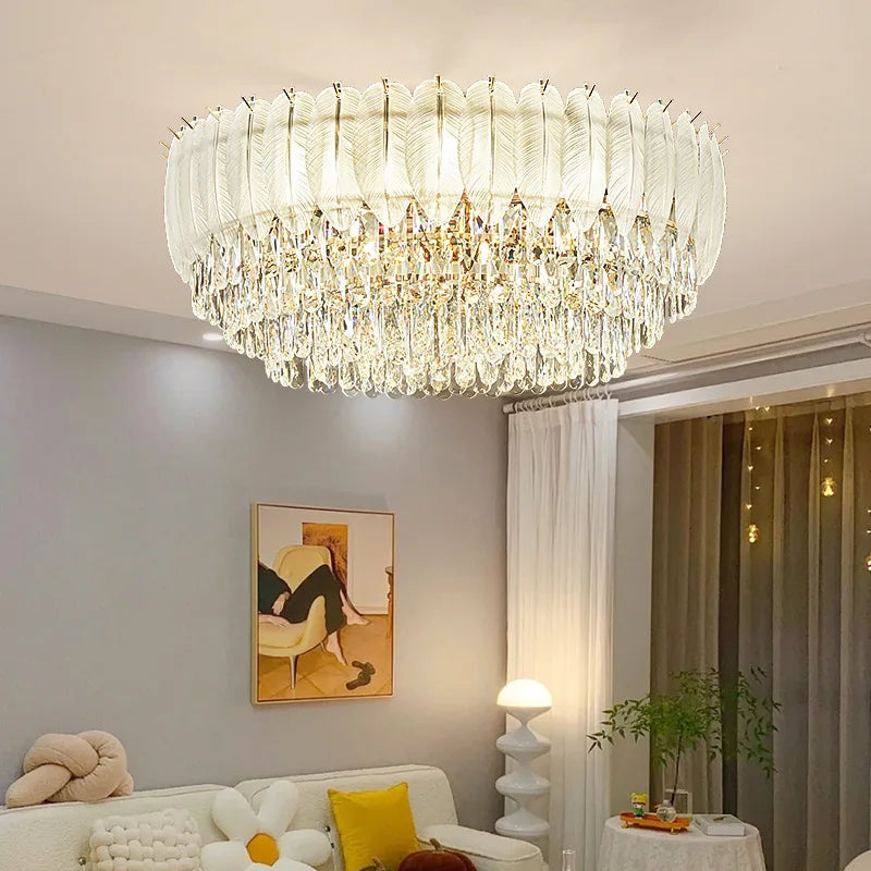 plafonnier cristal design moderne pour décoration intérieure élégante - vue 6 sur 12