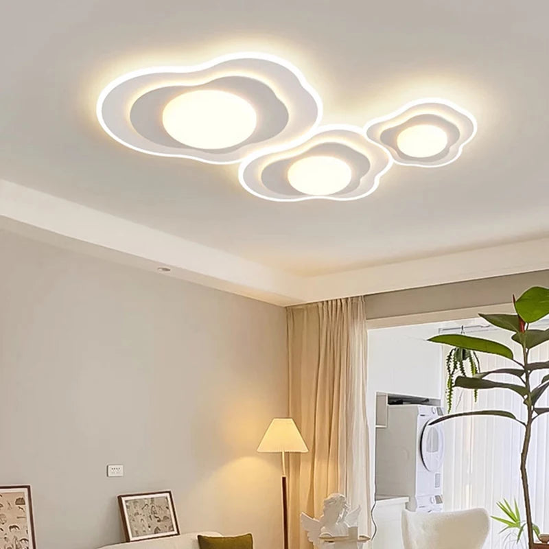 Plafonnier Chambre principale LED luxe blanc bois crème Style pour chambre salon salle d'étude vestiaire maison chaleureuse déco - vue 4 sur 10