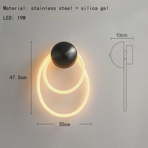 applique murale led en silicone 3000k - vue 10 sur 10