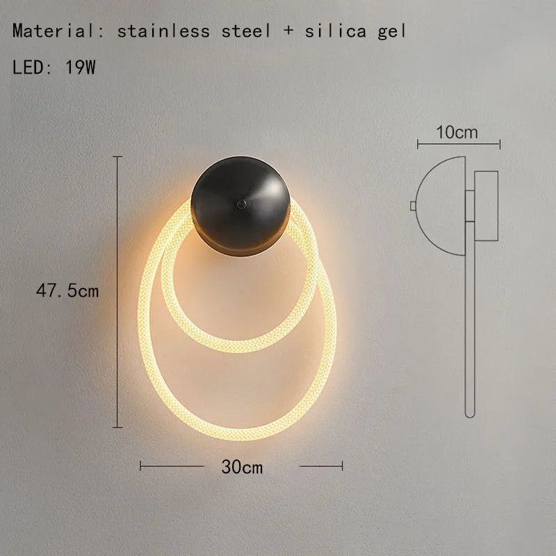 applique murale led en silicone 3000k - vue 9 sur 10