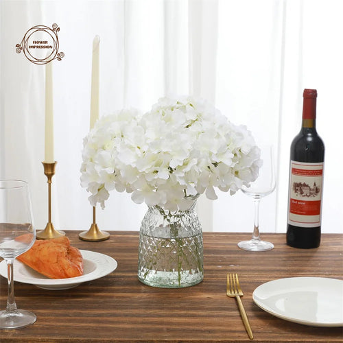 lot de 10 têtes d'hortensia artificielles pour décoration festive - vue 2 sur 7