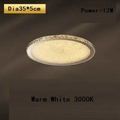 plafonnier led rond en cristal k9 design nordique luxueux romantique et chaleureux - vue 20 sur 28