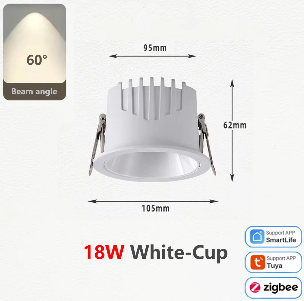 spot led cob zigbee intensité variable en aluminium - vue 12 sur 17
