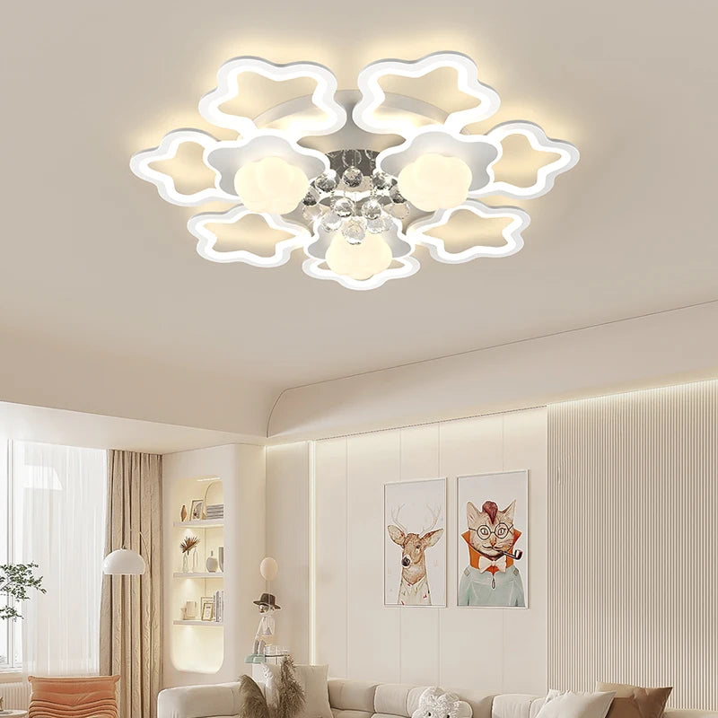 plafonnier moderne style citrouille luxe cristal 2024 pour toute la maison - vue 4 sur 9