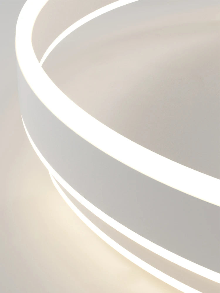 QIYIMEI Noir Blanc Lumières Moderne LED Lustres Pour Salon Salle à manger Cuisine Éclairage Intérieur Décor À La Maison Lustres Lampes Rondes