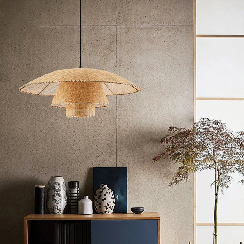 Suspension en rotin Vintage de Style japonais