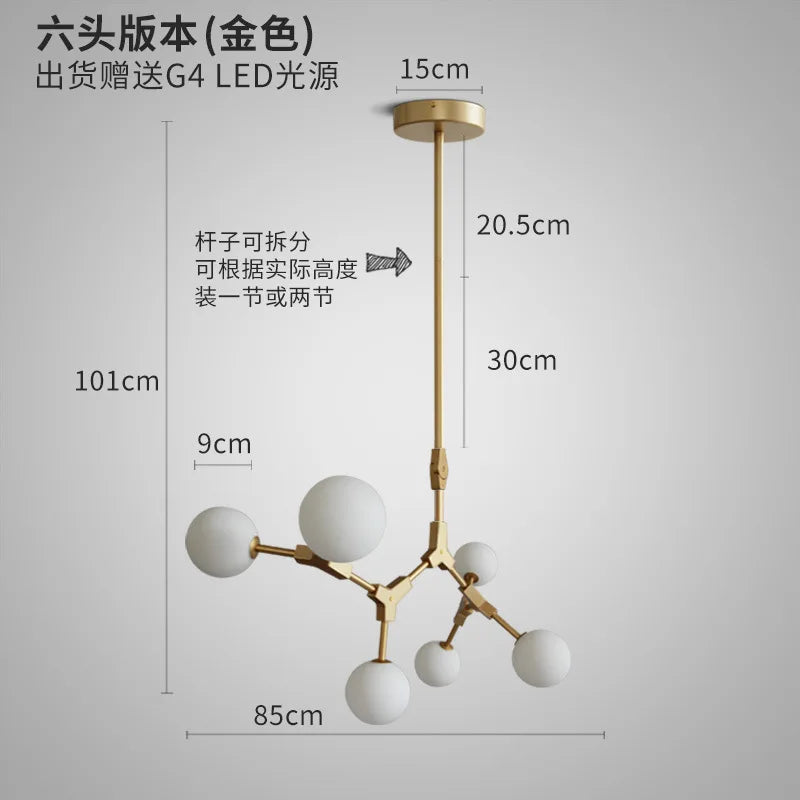 lustre moderne nordique pour décoration intérieure élégante - vue 16 sur 18