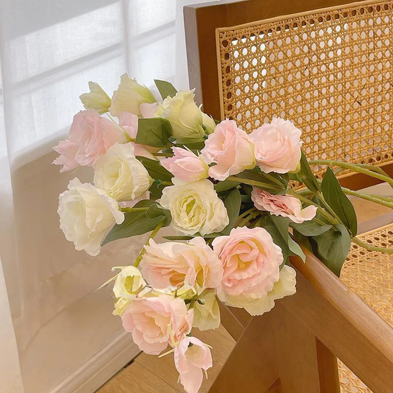grandes roses artificielles en soie pour décorations diverses - vue 3 sur 10