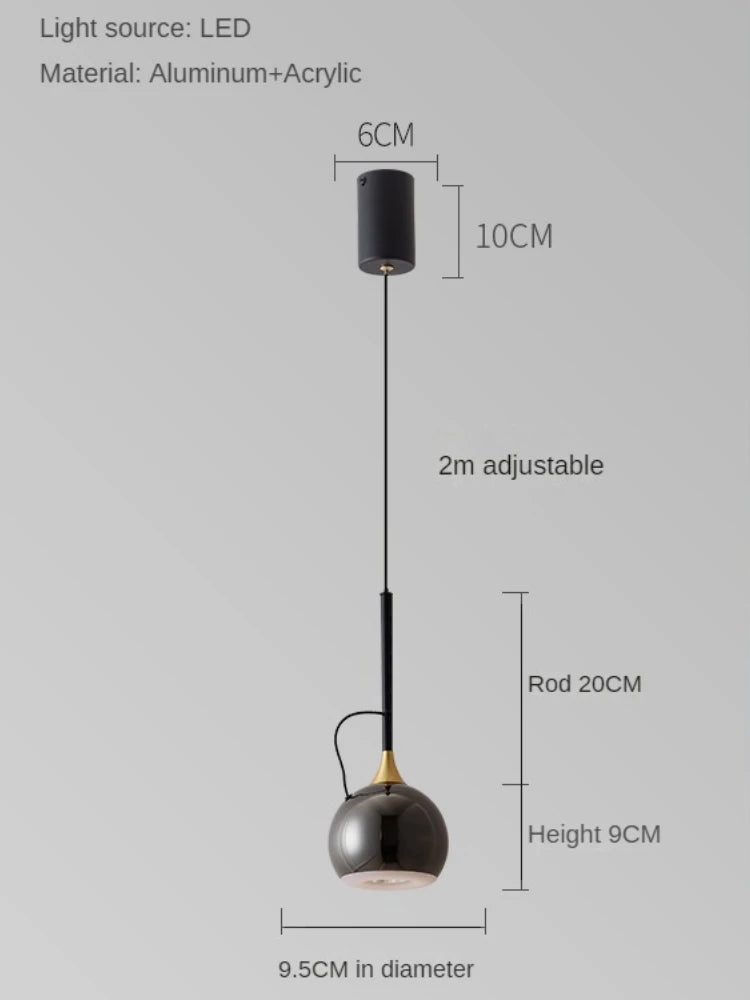 lampe de chevet magnétique moderne et minimaliste réglable