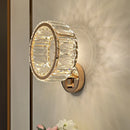 applique murale led ronde moderne en cristal de luxe