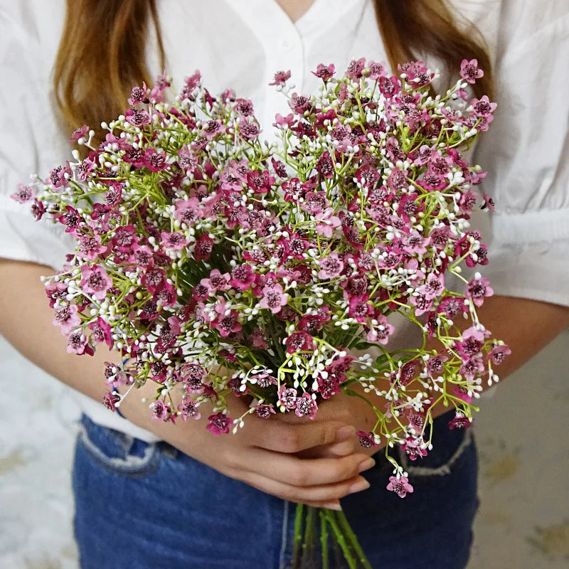 gypsophile fleurs artificielles pour mariage décoration florale 2024 - vue 4 sur 12