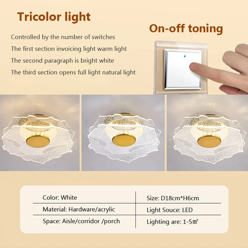 plafonnier led moderne en acrylique design pour intérieur décoratif - vue 13 sur 18