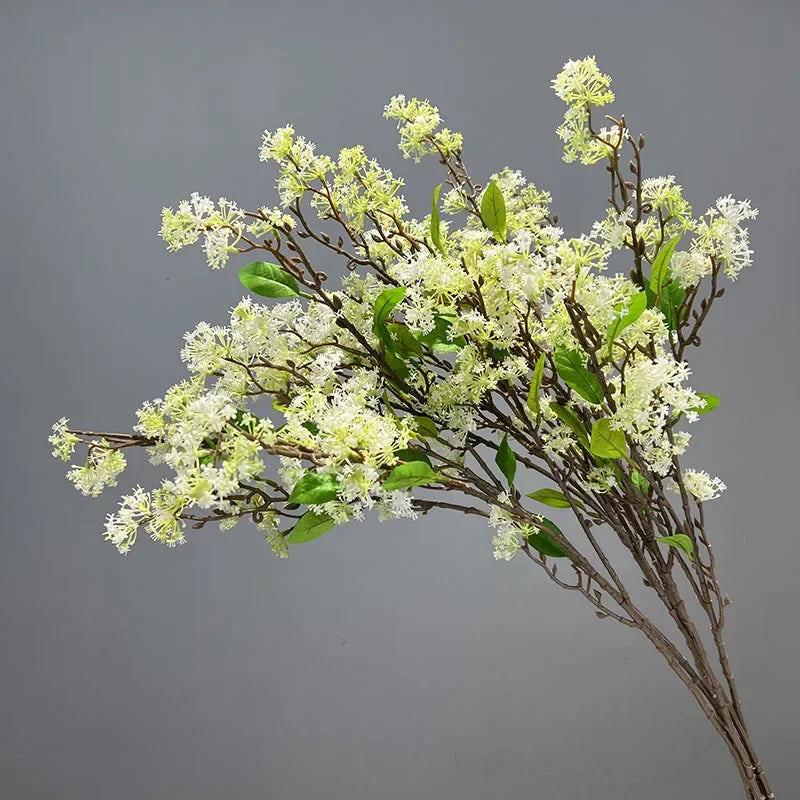lot de 2 fleurs artificielles en saule des neiges décoratives - vue 3 sur 12