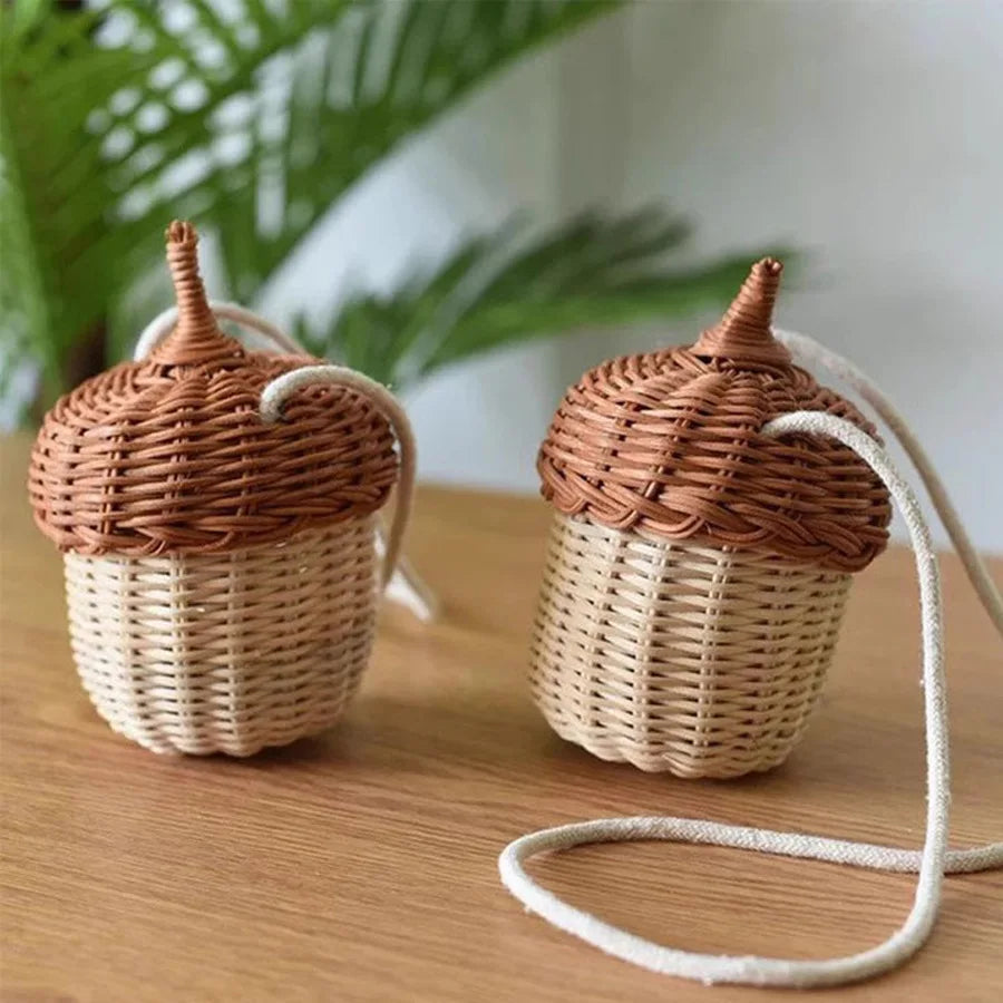 panier en rotin pour enfants organisateur pique-nique jouets et articles divers - vue 8 sur 11