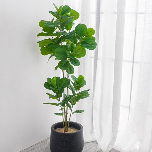 arbre tropical en plastique avec grandes branches pour décoration intérieure - vue 2 sur 11