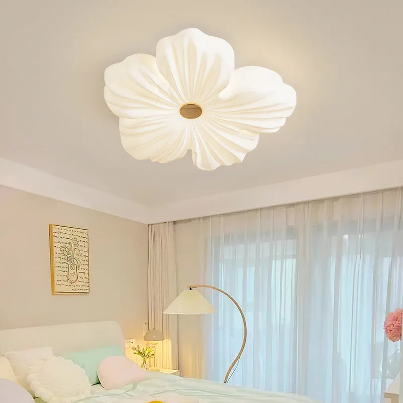 plafonnier led décoratif en forme de fleur style nordique