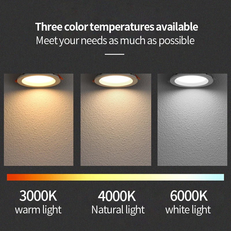 spot led encastré trois températures de couleur éclairage polyvalent - vue 4 sur 5