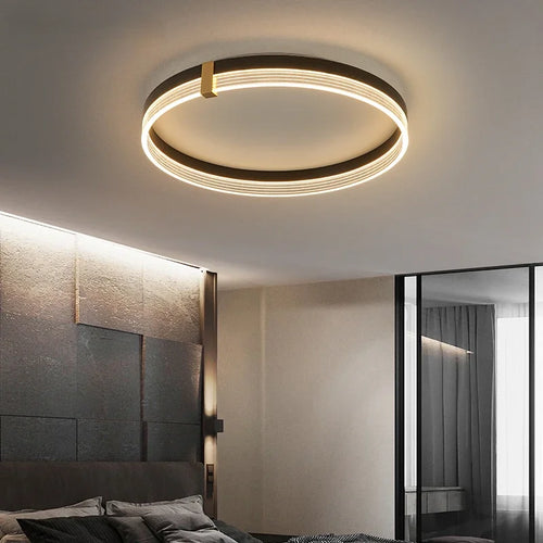 plafonnier led moderne avec télécommande design épuré et élégant - vue 2 sur 14