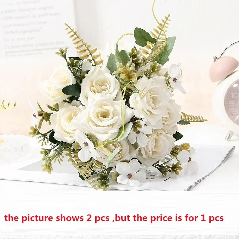bouquet de roses artificielles pour décoration et cadeau de fête - vue 13 sur 13