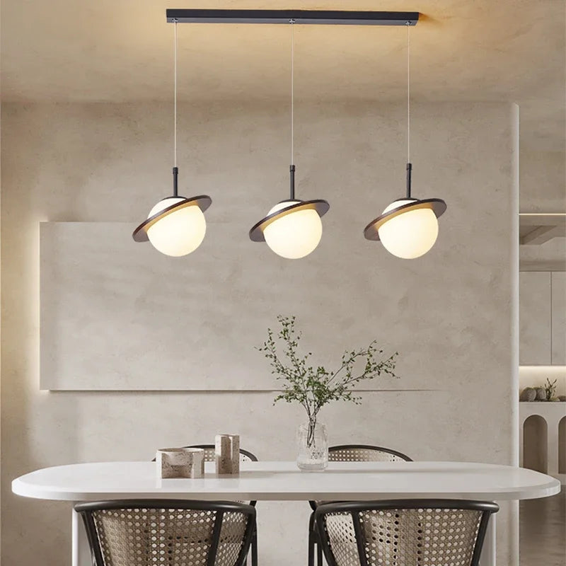 lampe led suspendue design nordique moderne boule de verre créative