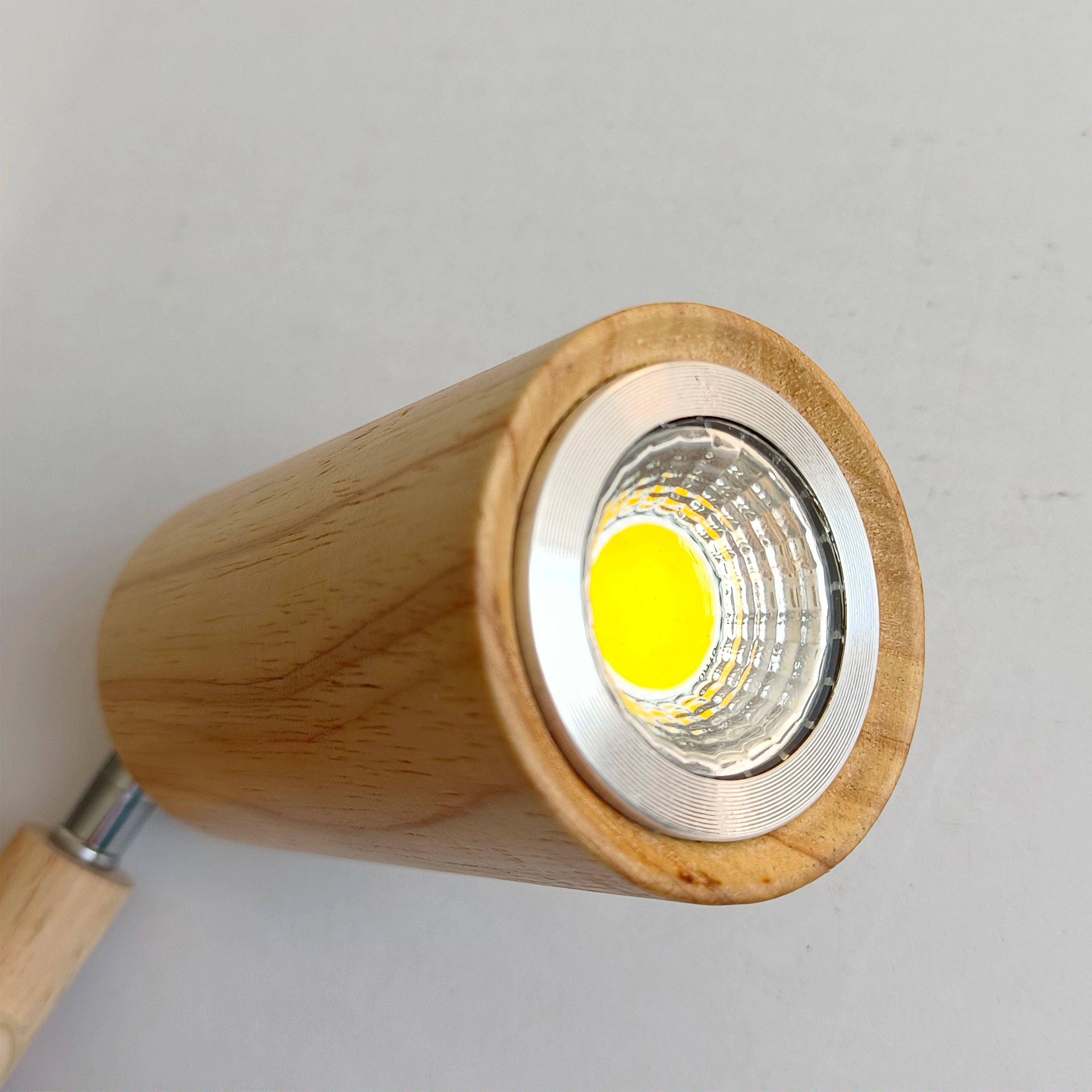 Bois/plafonnier LED moderne pour allée chambre vestiaire toilette magasin couloir luminaire sur rail Long lustre avec projecteur - vue 6 sur 10