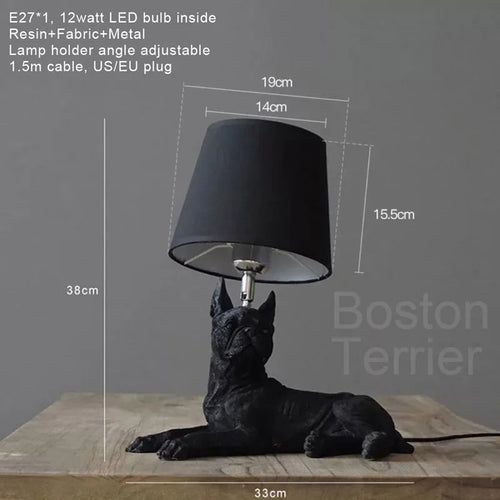 lampe de table led moderne design chiot nordique pour enfants - vue 9 sur 16