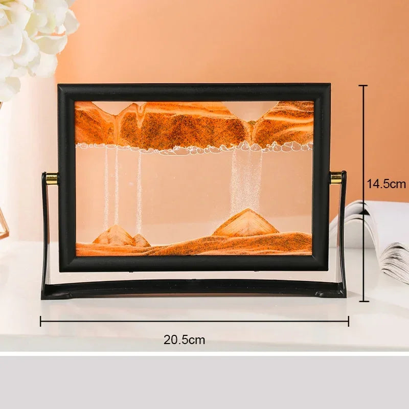 paysage de sable rotatif en verre 3D créatif décoratif