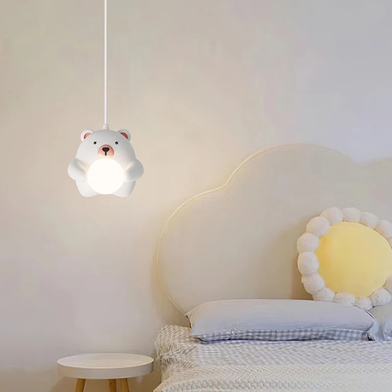 lampes suspendues animaux enfants boule soins oculaires