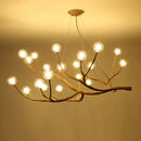 lustre vintage en résine branches d'arbres pour décoration intérieure
