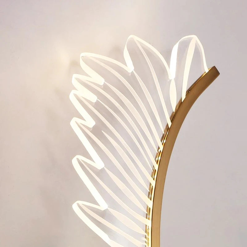 applique murale nordique art moderne plume luxe décor aile - vue 5 sur 9