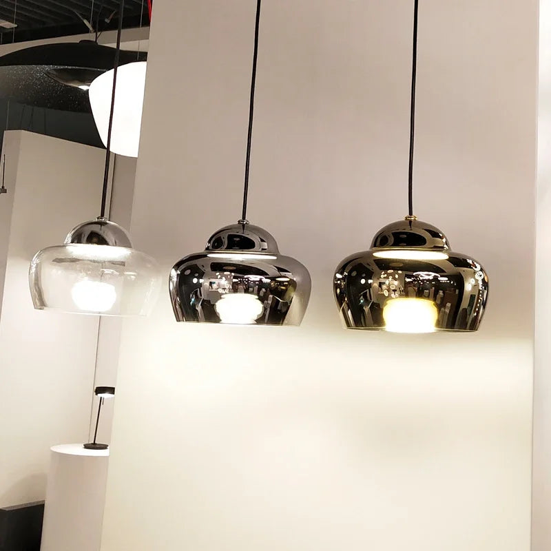 suspension moderne en verre pour décoration intérieure élégante - vue 3 sur 7