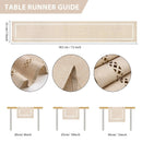 Chemin de table lin motif ajouré moderne chic