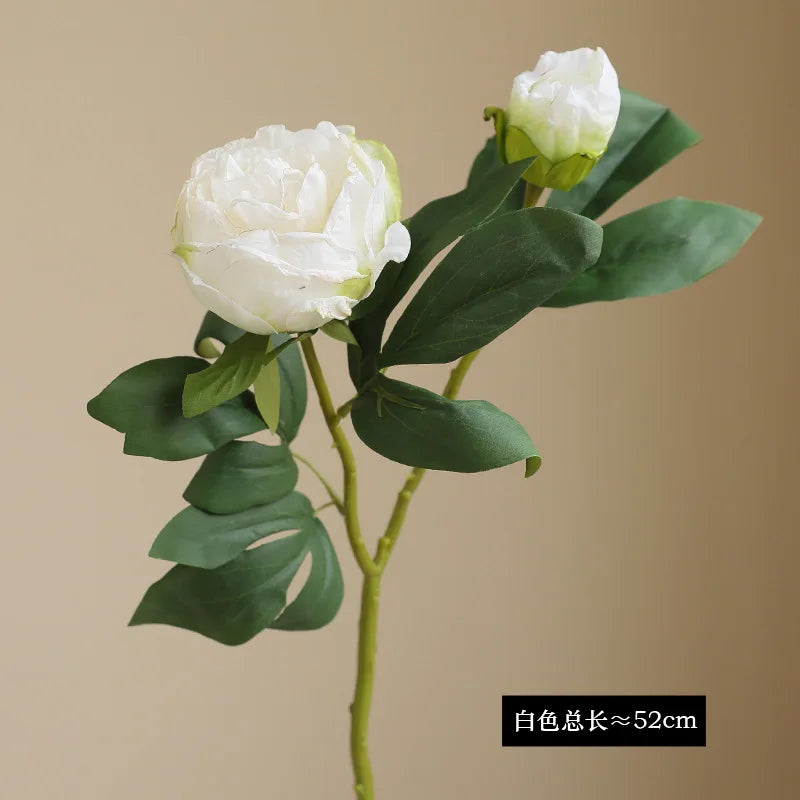 grandes fleurs artificielles de pivoine en soie pour décoration mariage - vue 3 sur 10