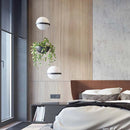 lustre moderne nordique avec pot de fleur led suspendu