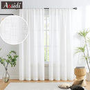 Voilage effet lin style japonais pour salon chambre