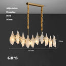 lustre en verre dépoli créatif design moderne élégant en perles